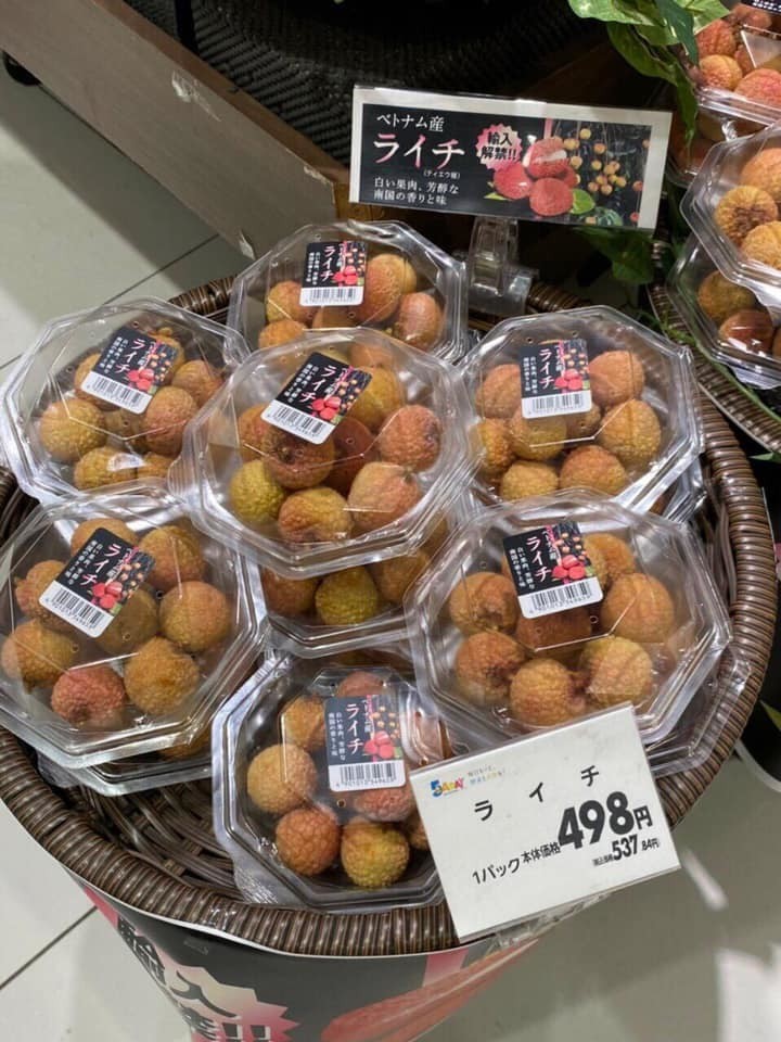 Vietnamese lychees are becoming increasingly popular in major supermarket chains in Japan. (Photo: Vietnam Trade Office in Japan)