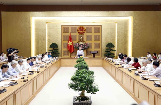 At the meeting of the National Financial and Monetary Policy Advisory Council. (Photo: VNA)