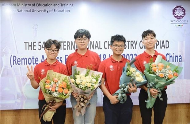 Vietnamese students win gold at International Chemistry Olympiad 2022. (Photo: VNA)