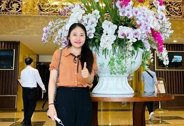Le Thi Hong Van from Nghe An wins the first prize of the 10th week. (Source: dangcongsan.vn)