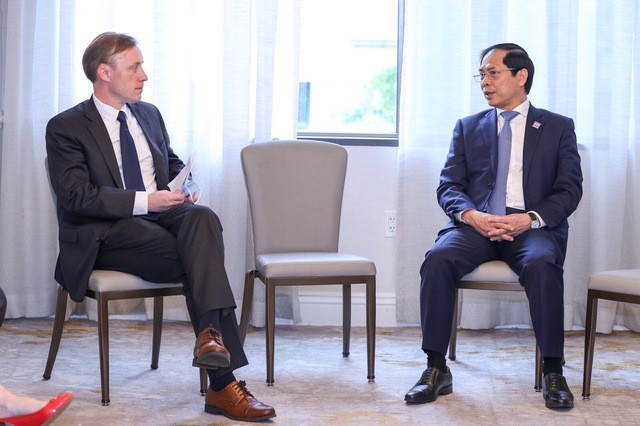 Bộ trưởng Ngoại giao Bùi Thanh Sơn gặp Ngoại trưởng Hoa Kỳ Antony Blinken và Cố vấn An ninh quốc gia Jake Sullivan