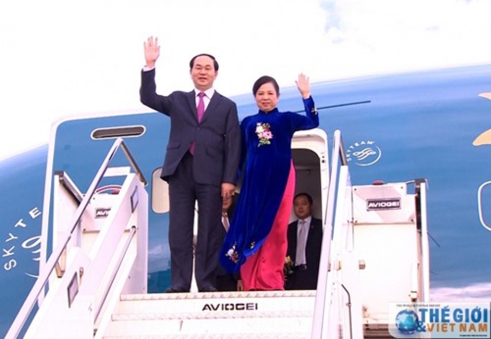 president leaves ha noi for state visits to ethiopia egypt