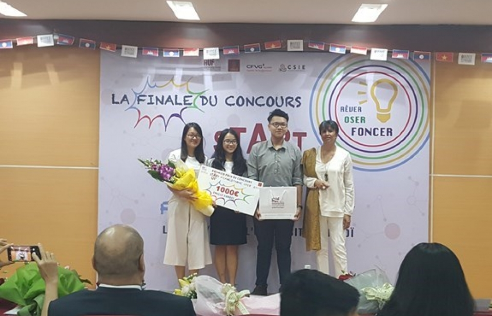 Vietnamese students triumph Francophone startup contest