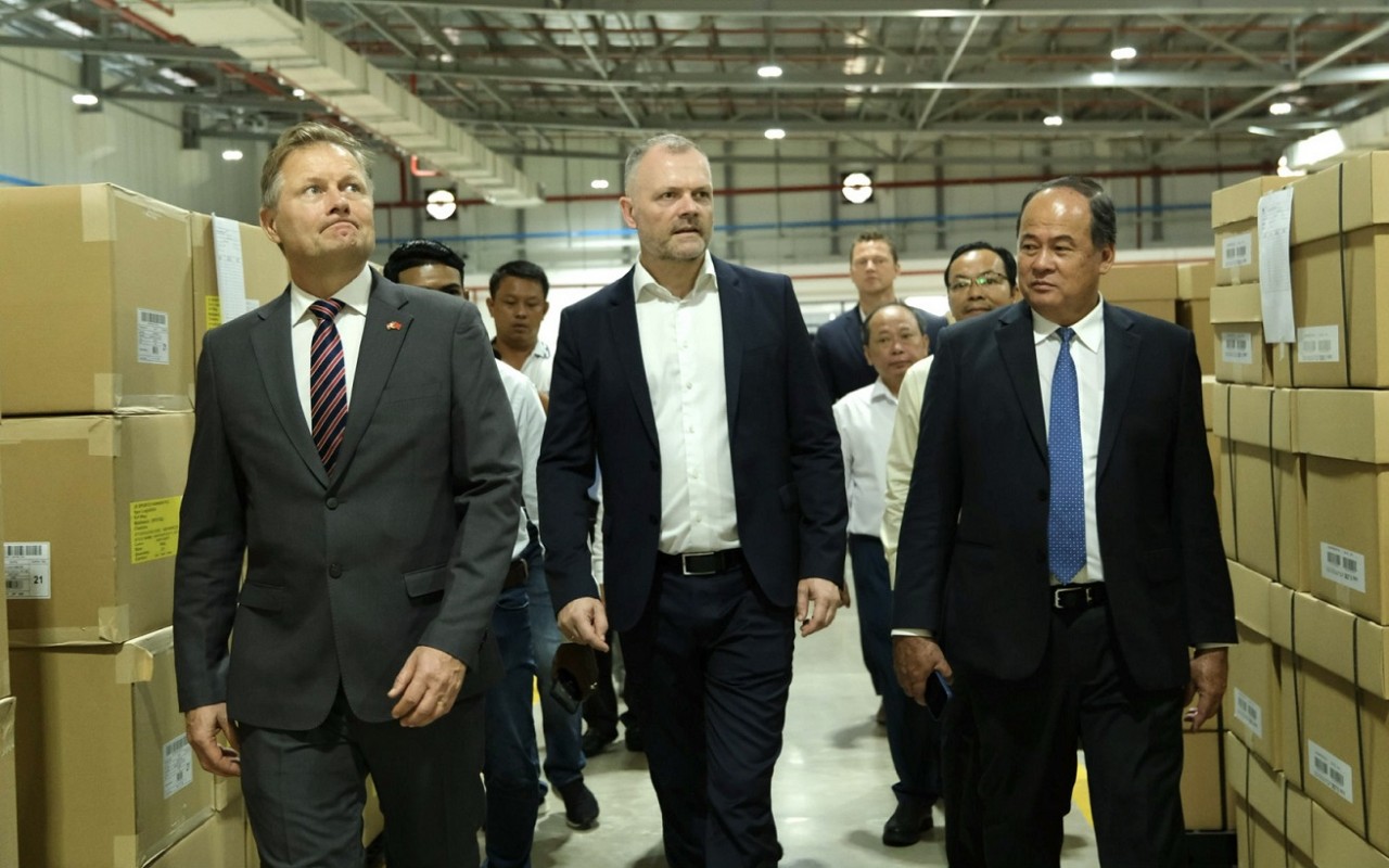 The first Danish foreign direct investment factory in An Giang starts running today