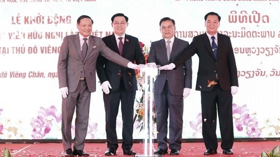 NA Chairman attends groundbreaking ceremony of Laos-Viet Nam friendship park