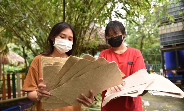 HCM City’s zoo makes eco-friendly paper from elephant waste