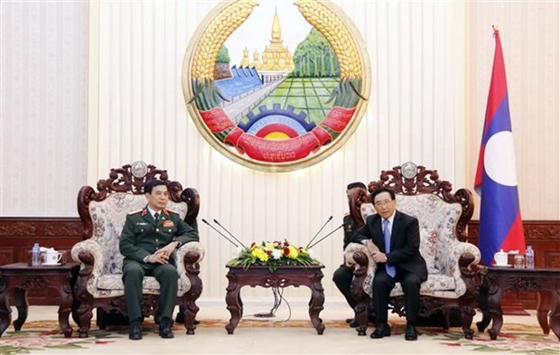 Lao leaders welcome visiting Defence Minister of Vietnam Lao leaders welcome visiting Defence Minister of Vietnam