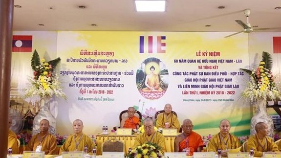 Vietnam and Laos's Buddhist Sanghas celebrate Vietnam-Laos friendship year