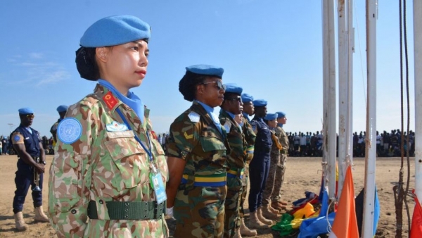 The pride of blue-beret female officers in UN peacekeeping force