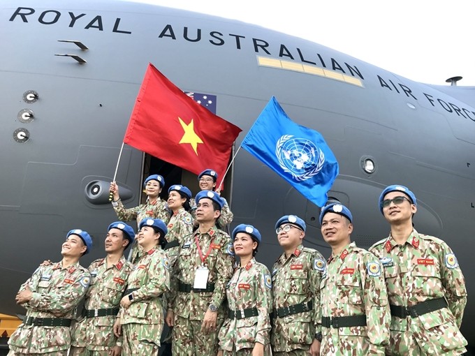 Viet Nam’s  flag flies at United Nations peacekeeping missions
