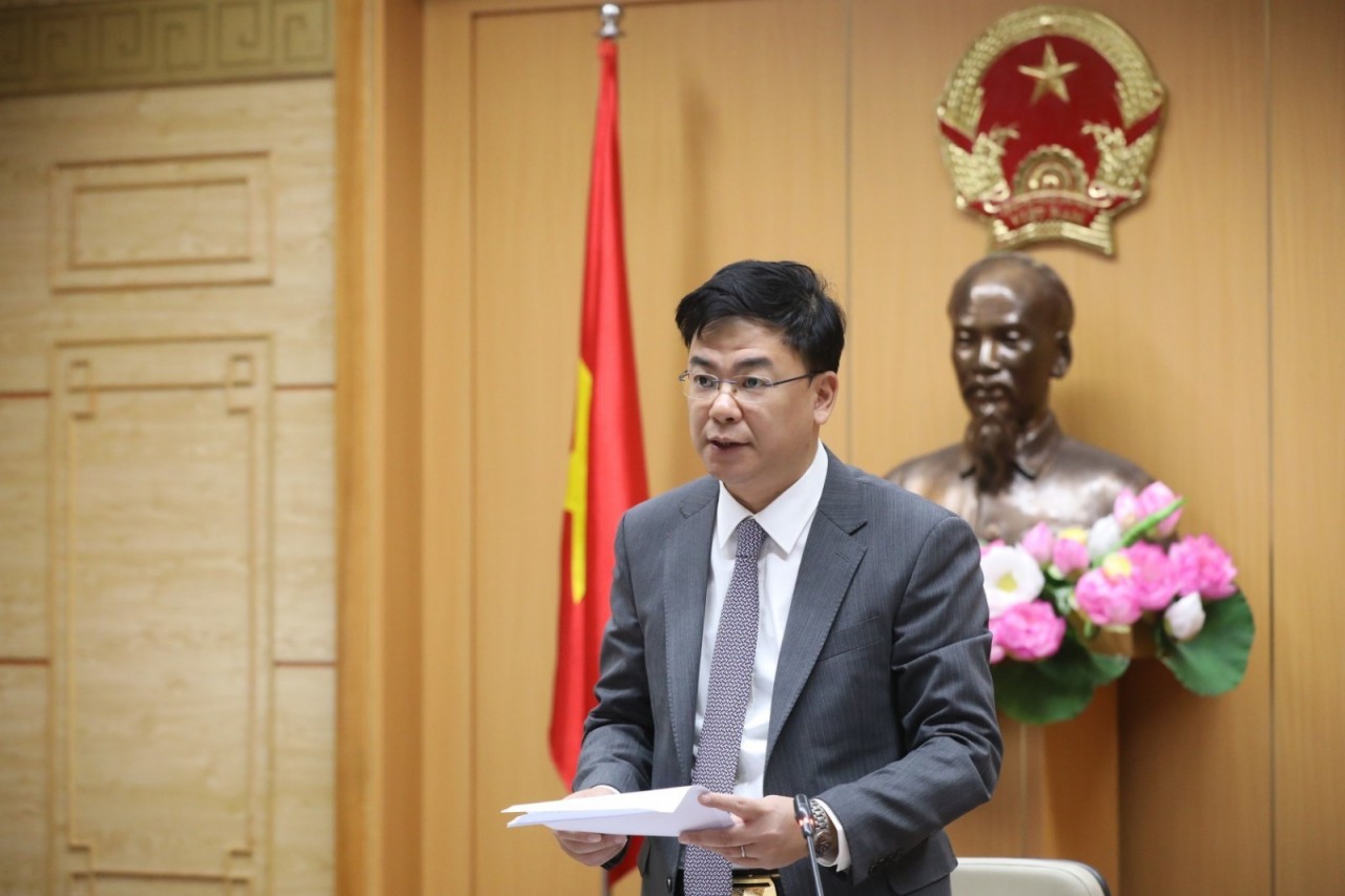 Thứ trưởng Ngoại giao Phạm Quang Hiệu phát biểu tại buổi lễ. (Nguồn: TTXVN)
