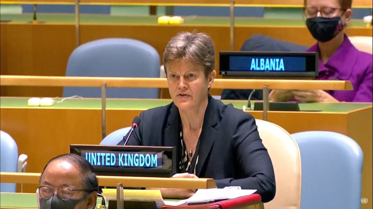 Đại sứ Barbara Woodward, Trưởng Phái đoàn thường trực Anh tại Liên hợp quốc. (Nguồn: Twitter)