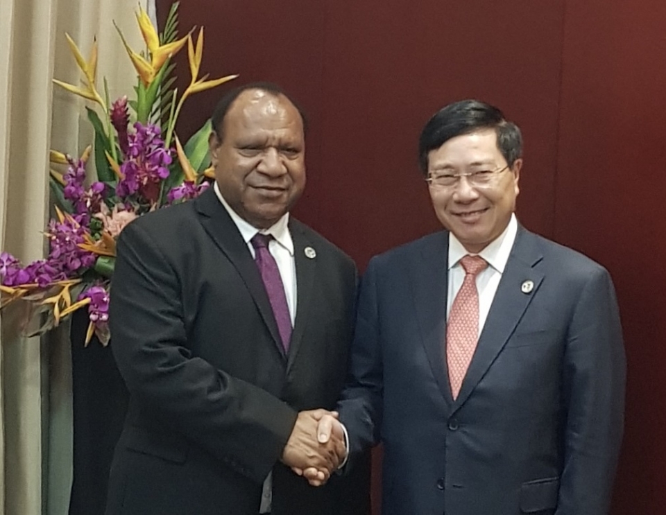 deputy pm pham binh minh meets with papua new guinea foreign minister