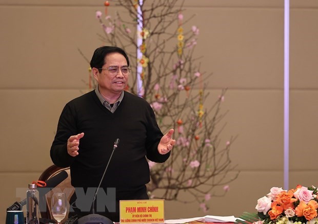 PM Pham Minh Chinh at the meeting (Source: VNA)