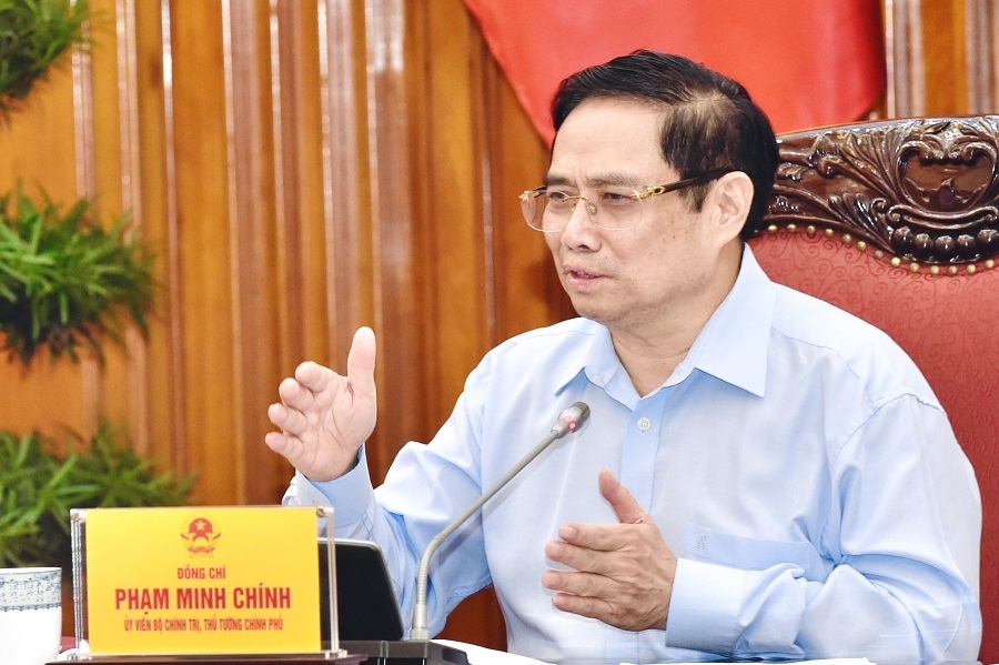 Thủ tướng Phạm Minh Chính làm việc với Bộ Ngoại giao, ngày 19/6. (Nguồn: VGP)