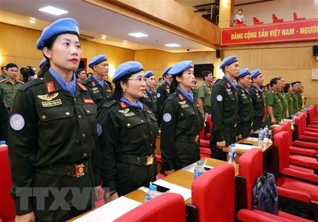 Vietnamese officers for peacekeeping mission. (Photo: VNA)