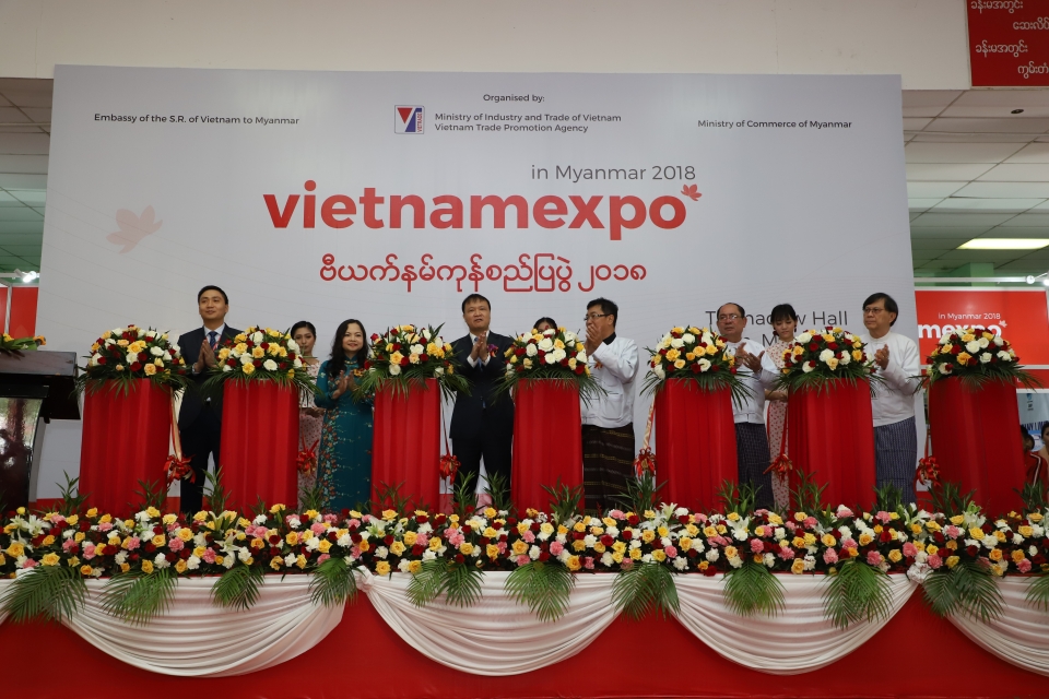 vietnam expo 2018 opened in yangon myanmar
