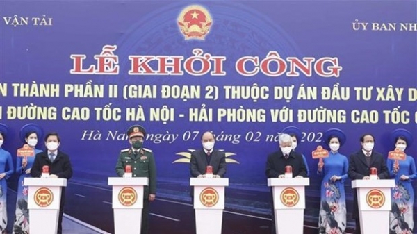 Second phase of project linking Ha Noi-Hai Phong, Cau Gie-Ninh Binh expressways begins