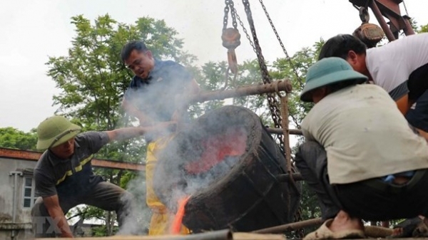 Around 300-kg bronze drum being made to mark national elections