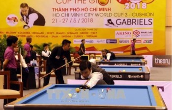 World leading cueists compete in Billiards World Cup in HCM City