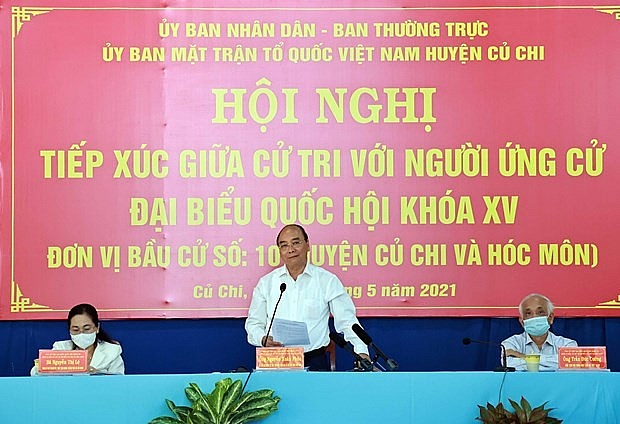 State President Nguyen Xuan Phuc speaks at the conference (Photo: VNA) 
