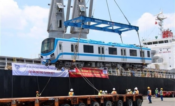 More trains for HCM City’s first metro line arrive in Viet Nam