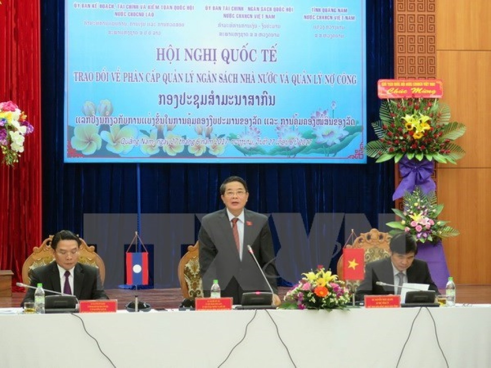 vn laos discuss budget public debt management decentralization