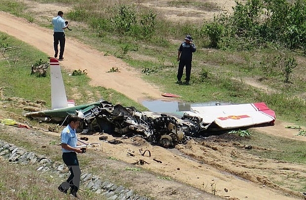 military training aircraft crashes two killed