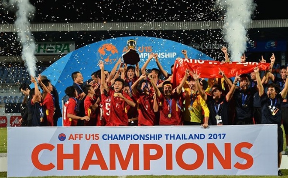 vietnam brings home aff u15 championship trophy