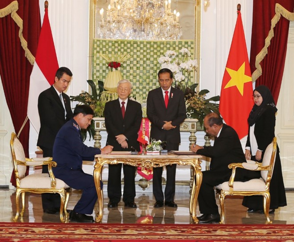 vietnam indonesia sign cooperation agreements