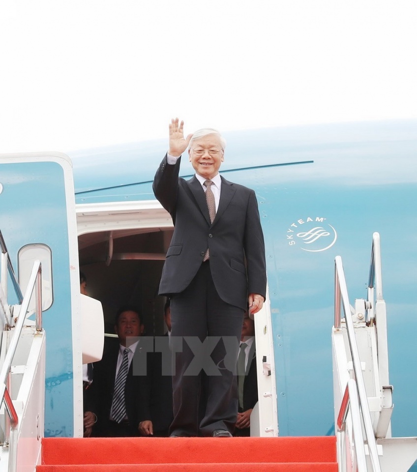 party leader nguyen phu trong on official visit to indonesia
