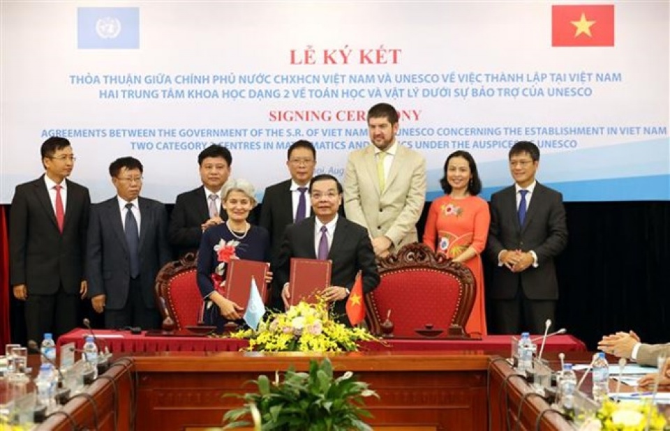vietnam unesco jointly establish maths physics centres