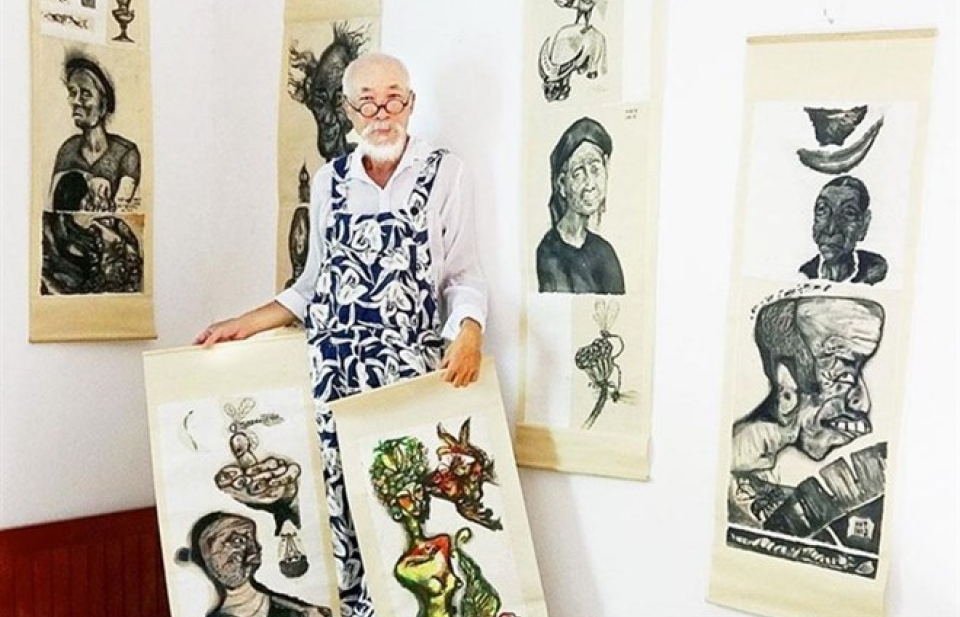Artist portrays Vietnam, Dutch farmers