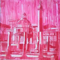 Artists paint two different worlds