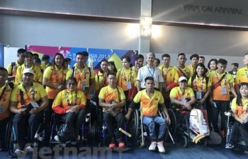 Vietnamese athletes arrive in Indonesia for Asian Para Games