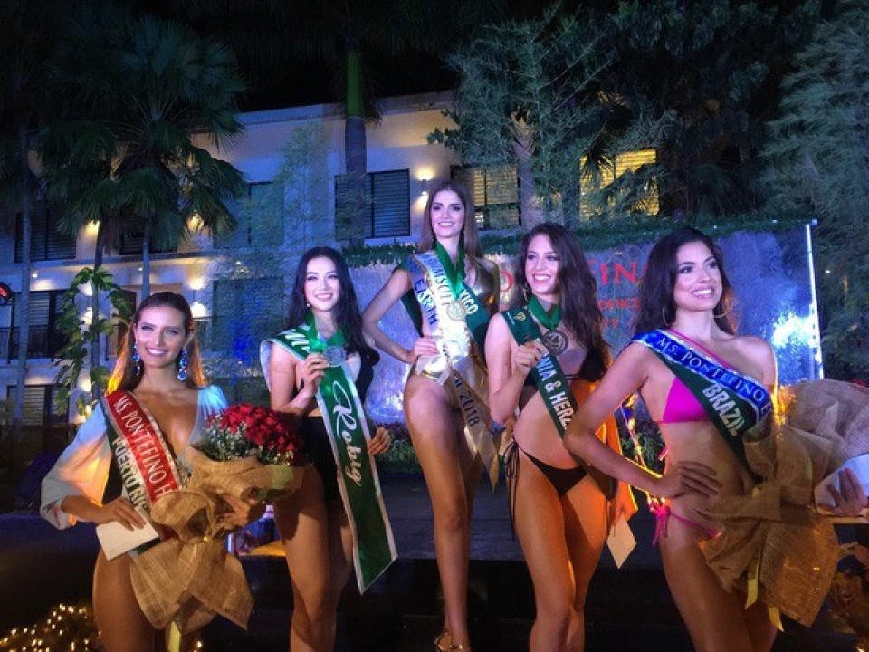 miss vietnam wins silver medal in miss earth swimsuit sub contest