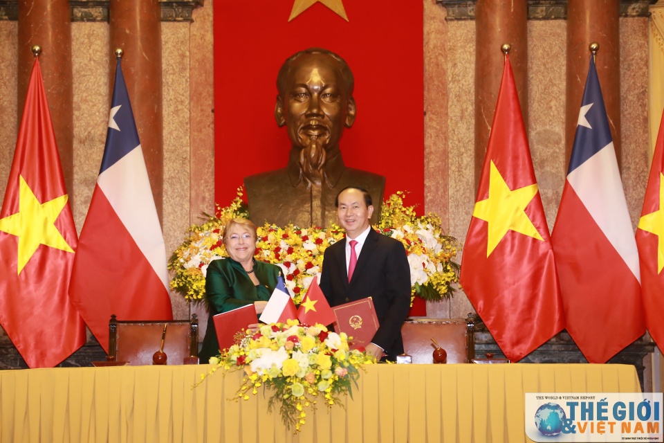 vietnam chile presidents discuss measures to forge bilateral ties