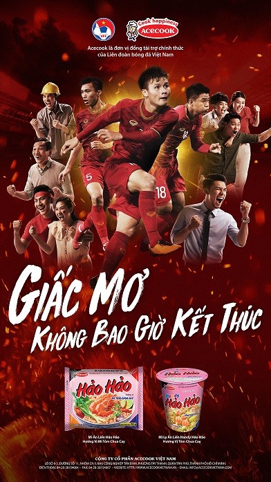 Acecook Vietnam - a co-sponsor of Vietnam Federation Football (VFF)