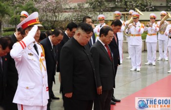 DPRK Chairman Kim Jong-un leaves Hanoi