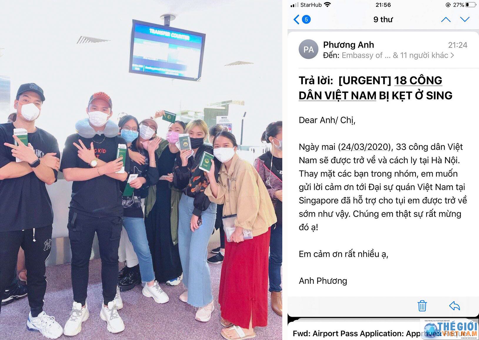vietnamese embassy in singapore supports 37 citizens stranded in airport because of covid 19