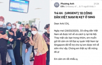 Vietnamese Embassy in Singapore supports 37 citizens stranded in airport because of COVID-19