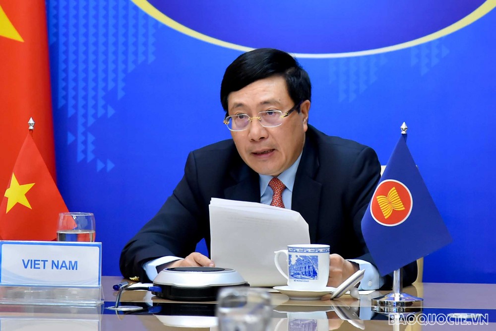 Ngày 2/3, Phó Thủ tướng, Bộ trưởng Ngoại giao Phạm Bình Minh dự Hội nghị Bộ trưởng Ngoại giao ASEAN không chính thức. (Ảnh: Tuấn Anh)