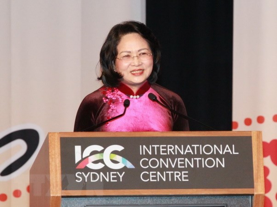 vice president gives speech at global summit of women in sydney