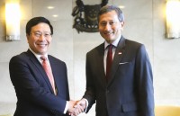 deputy pm pham binh minh holds bilateral meetings with counterparts in singapore