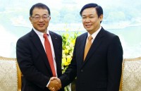 deputy pm vuong dinh hue meets wto leaders