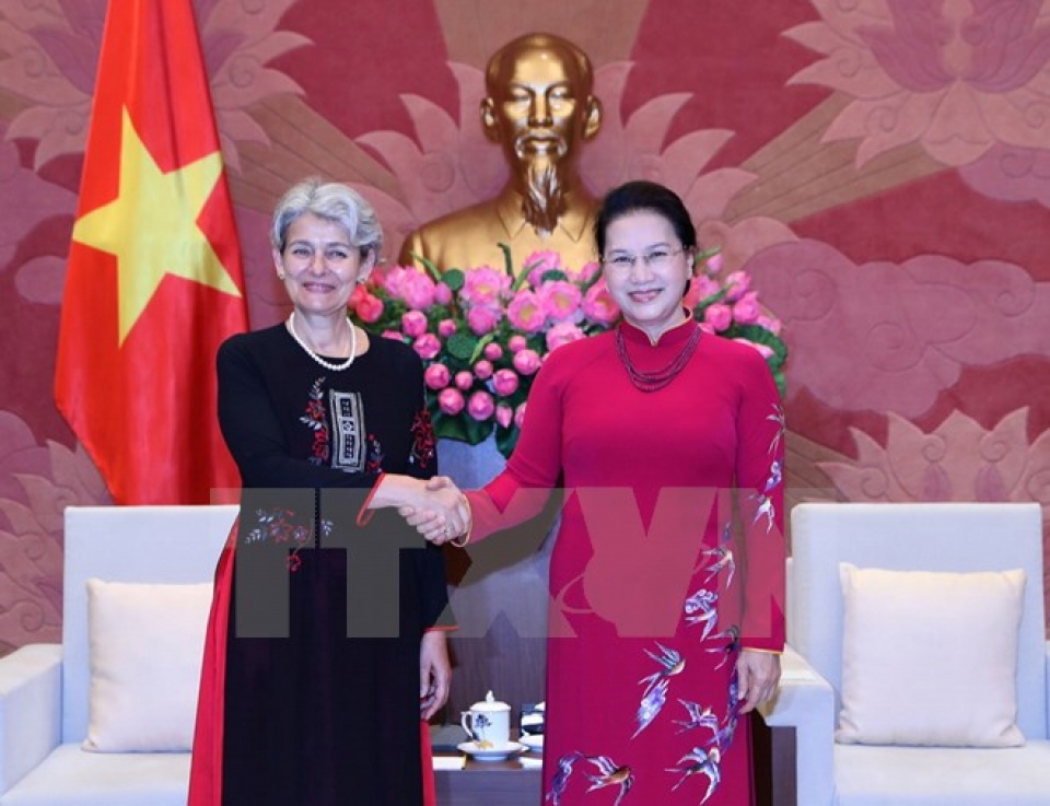 Top legislator welcomes UNESCO leader top legislator welcomes unesco leader