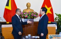 prime minister receives visiting timor leste minister