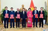 party state leader receives newly appointed ambassadors