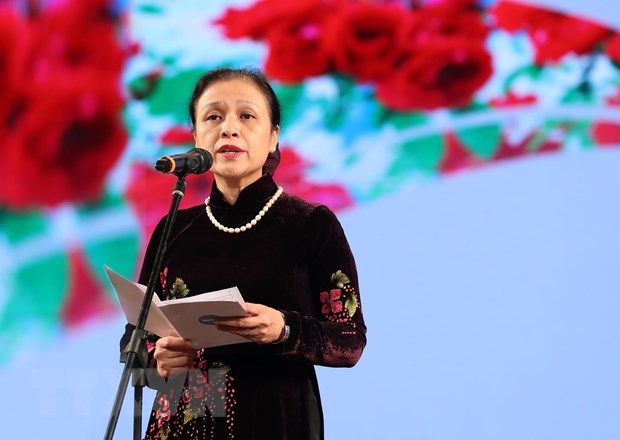 Đại sứ Nguyễn Phương Nga phát biểu tại buổi lễ. (Ảnh: Lâm Khánh/TTXVN)