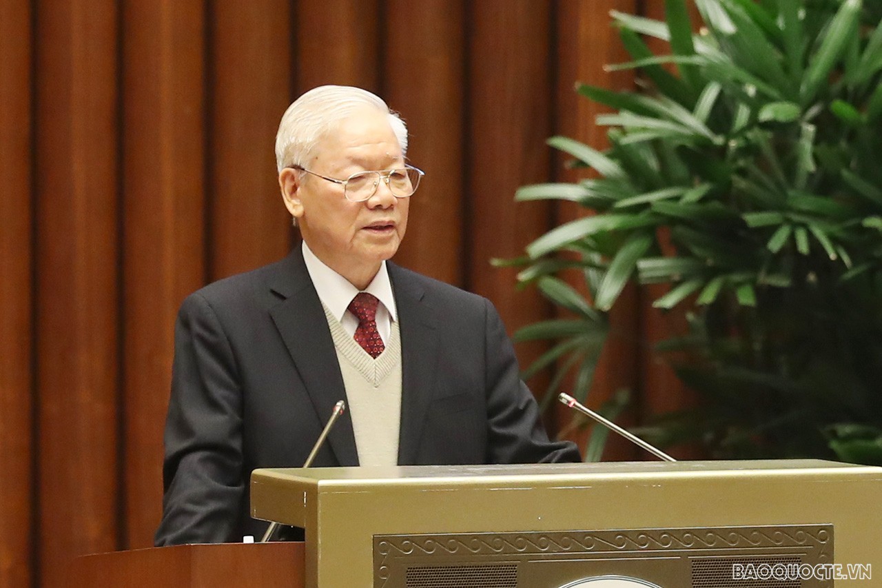 Party chief Nguyen Phu Trong highlights resolve to develop modern diplomacy
